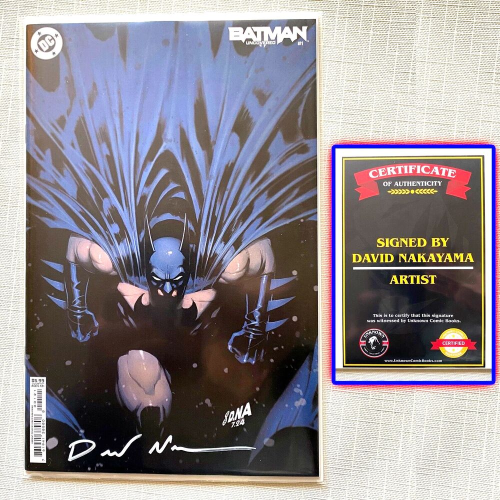 *RARE BATMAN UNCOVERED #1 SIGNED David Nakayama VARIANT B + CoA! DC Early 6/25